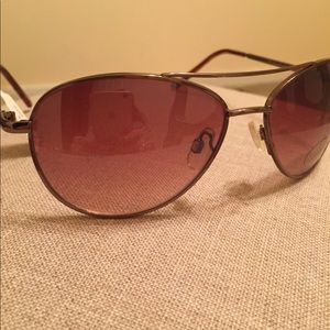 Anthropologie Rose Gold Aviator Sunglasses